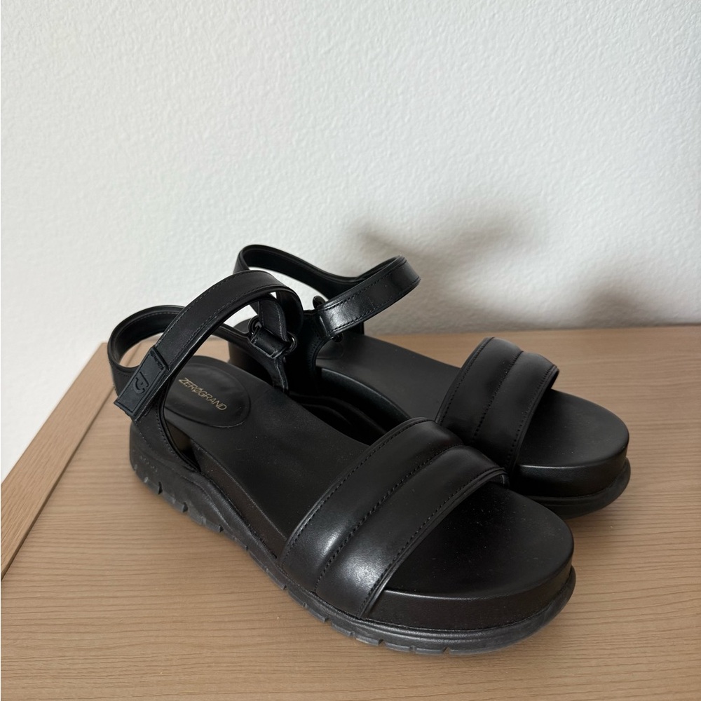Cole Haan Black Platform Sandals